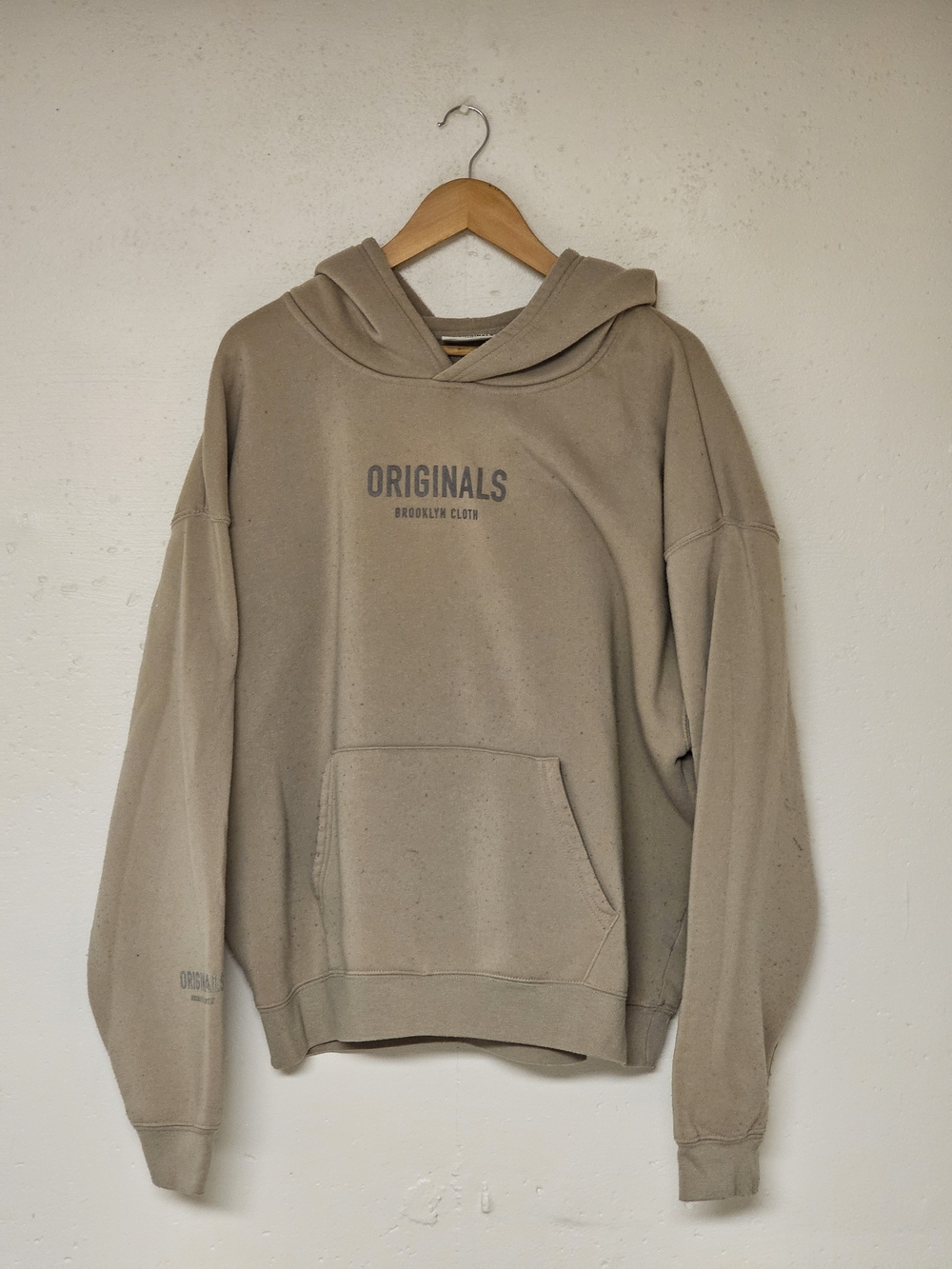 Brooklyn Cloth Originals Men's Tan Hoodie with Logo